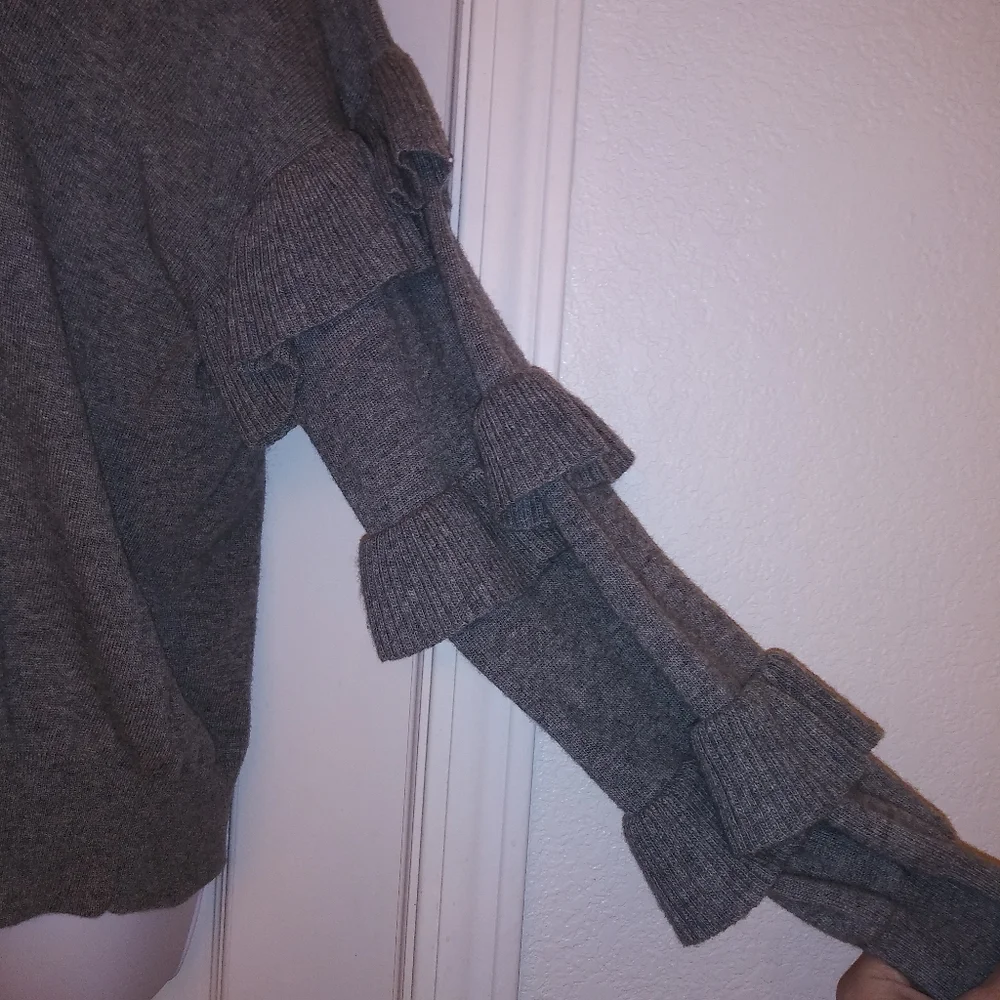 J. Crew Sweater with ruffle sleeves
